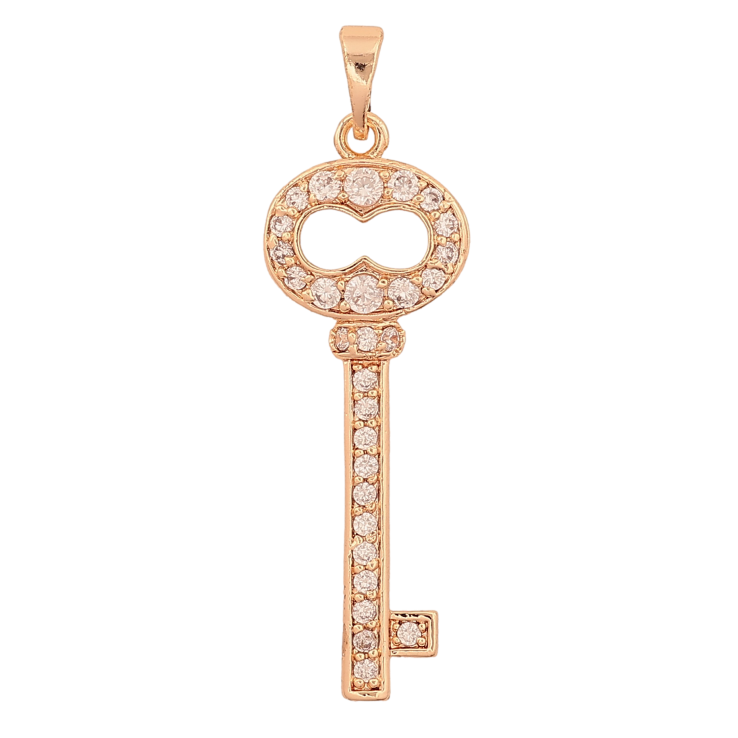 Кулон Xuping M&L колір 18K "Ключик з кристалами" для ланцюжка до 5мм фото №2