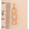 Кулон Xuping M&L колір 18K "Три квіточки з кристалами" для ланцюжка до 5мм фото №2 Кулон Xuping M&L колір 18K "Три квіточки з кристалами" для ланцюжка до 5мм фото №2