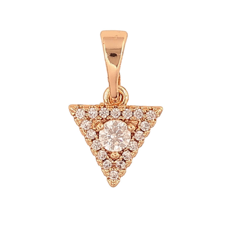 Кулон Xuping M&L колір 18K "Трикутник з кристалами" для ланцюжка до 5мм фото №1 Кулон Xuping M&L колір 18K "Трикутник з кристалами" для ланцюжка до 5мм фото №1