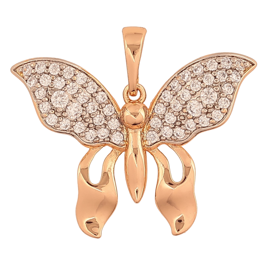 Кулон Xuping колір Позолота 18K + Родій "Метелик" для ланцюжка до 6мм фото №1 Кулон Xuping колір Позолота 18K + Родій "Метелик" для ланцюжка до 6мм фото №1