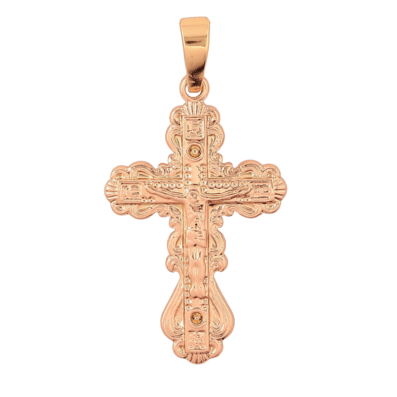 Кулон Xuping колір Позолота РВ "Хрест із Розп'яттям" фото №1