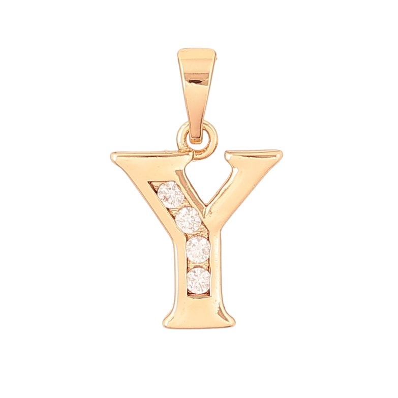 Кулон Xuping цвет Позолота 18K "Буква Y" для цепочки до 5 мм фото №1