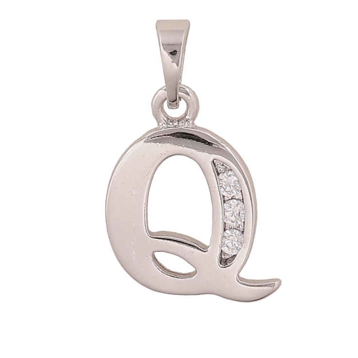 Кулон Xuping колір Родій "Літера Q" для ланцюжка до 5мм фото №17