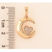 Кулон Xuping цвет Позолота 18K "Полумесяц с сердечком" для цепочки до 6мм фото №2