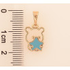 Кулон Xuping цвет Позолота 18K "Мишка с голубой звездой" для цепочки до 5мм фото №2