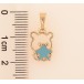 Кулон Xuping цвет Позолота 18K "Мишка с голубой звездой" для цепочки до 5мм фото №2