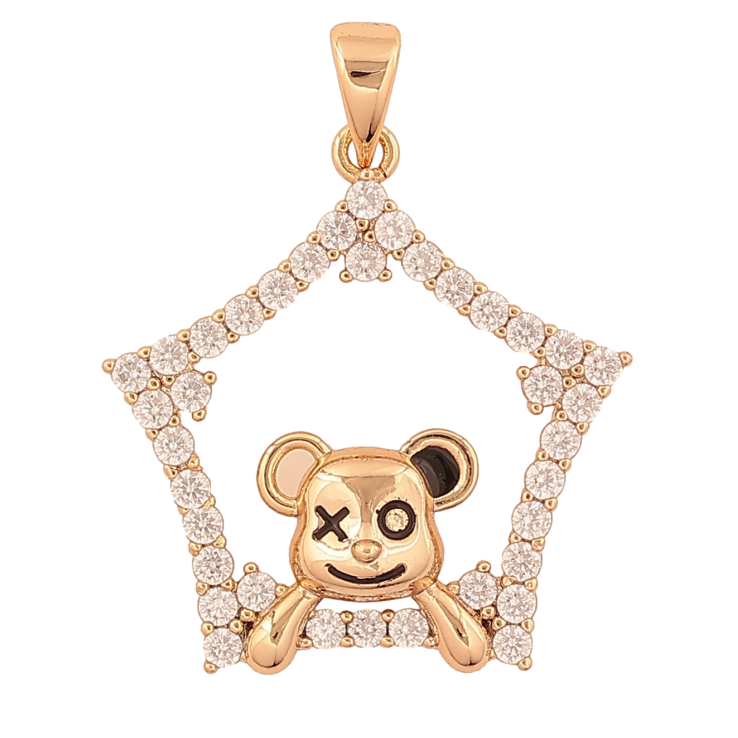 Кулон Xuping цвет Позолота 18K "Мишка" для цепочки до 4мм фото №5