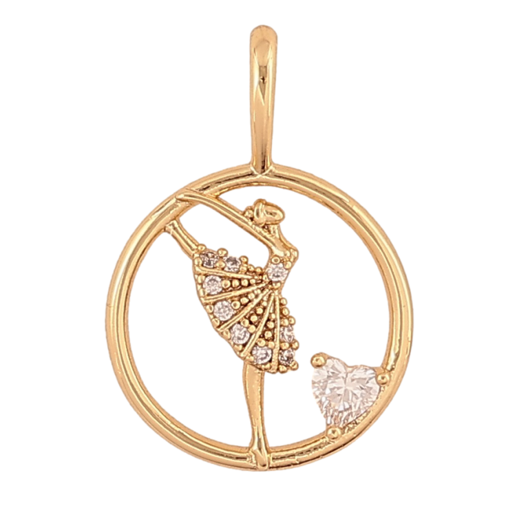 Кулон Xuping колір Позолота 14К "Балерина" для ланцюжка до 3мм фото №8 Кулон Xuping колір Позолота 14К "Балерина" для ланцюжка до 3мм фото №8