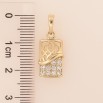 Кулон Xuping цвет Позолота 14К "Резной узор с кристаллами" для цепочки до 5мм фото №2