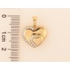 Кулон Xuping цвет Позолота 14К "Сердечки с кристаллами" для цепочки до 5мм фото №2