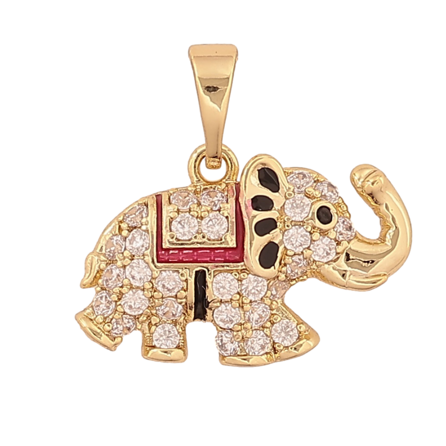 Кулон Xuping цвет Позолота 14К "Слон с инкрустацией кристаллами" для цепочки до 5мм фото №1