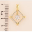 Кулон Xuping цвет Позолота 14К "Узор  кристаллами" для цепочки до 4мм фото №2