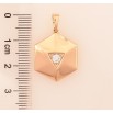 Кулон Xuping цвет Позолота 18K "Шестигранник с вставкой кристалл" для цепочки до 5мм фото №2