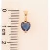 Кулон Xuping цвет Позолота 18K "Синее кристальное сердечко, 6х6мм" для цепочки до 5мм фото №2