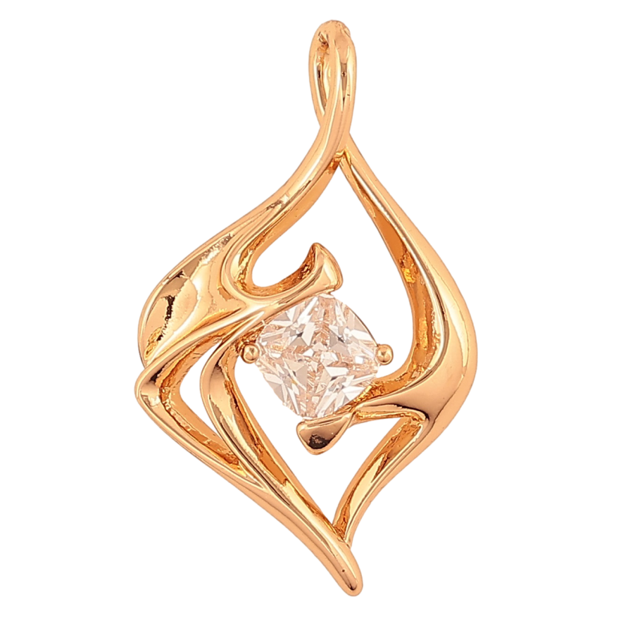 Кулон Xuping цвет Позолота 18K "Узор с кристаллом" для цепочки до 4мм фото №1