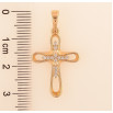 Кулон Xuping колір Позолота 18K "Хрест з кристалами" для ланцюжка до 6мм фото №2 Кулон Xuping колір Позолота 18K "Хрест з кристалами" для ланцюжка до 6мм фото №2