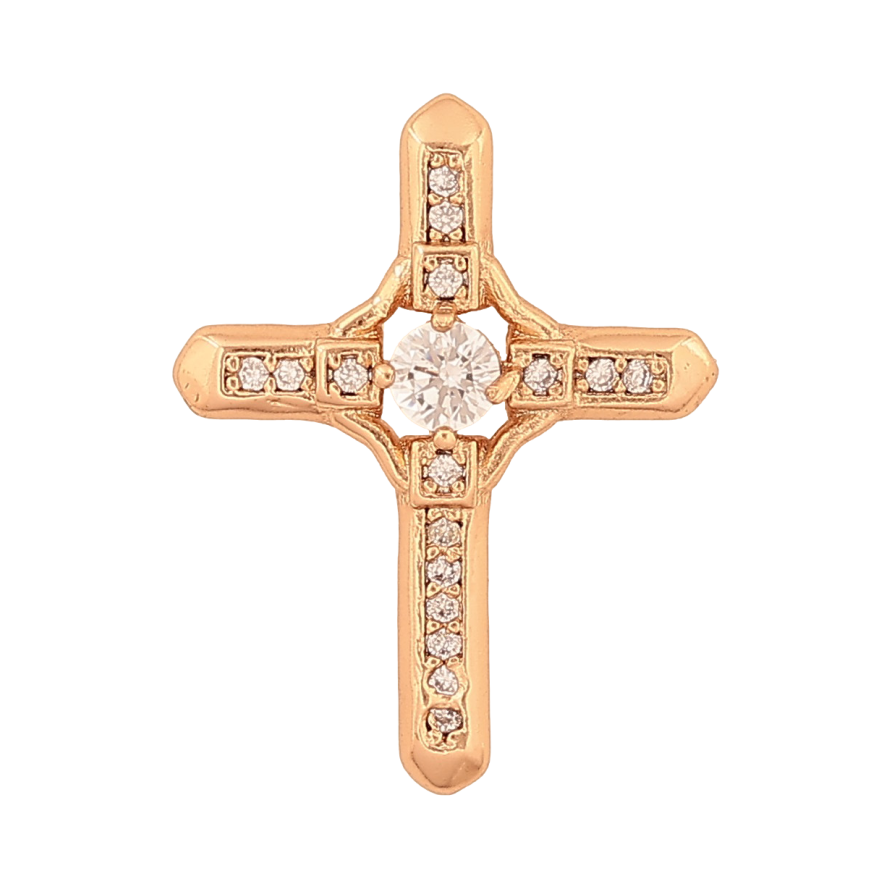 Кулон Xuping цвет Позолота 18K "Крест с кристаллами" для цепочки до 2мм фото №1 Кулон Xuping цвет Позолота 18K "Крест с кристаллами" для цепочки до 2мм фото №1