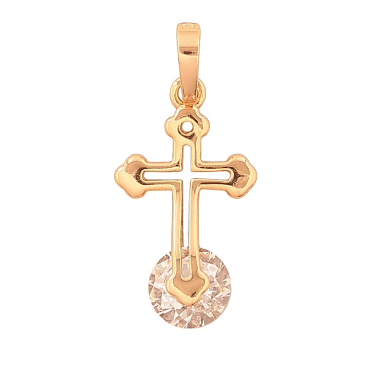 Кулон Xuping колір Позолота 18K "Хрест з кристалом" для ланцюжка до 5мм фото №18