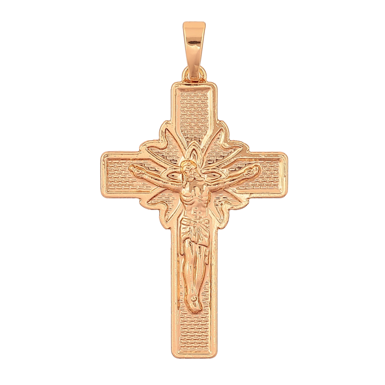 Кулон Xuping колір Позолота 18K "Хрест з Розп'яттям" для ланцюжка до 5мм фото №1 Кулон Xuping колір Позолота 18K "Хрест з Розп'яттям" для ланцюжка до 5мм фото №1