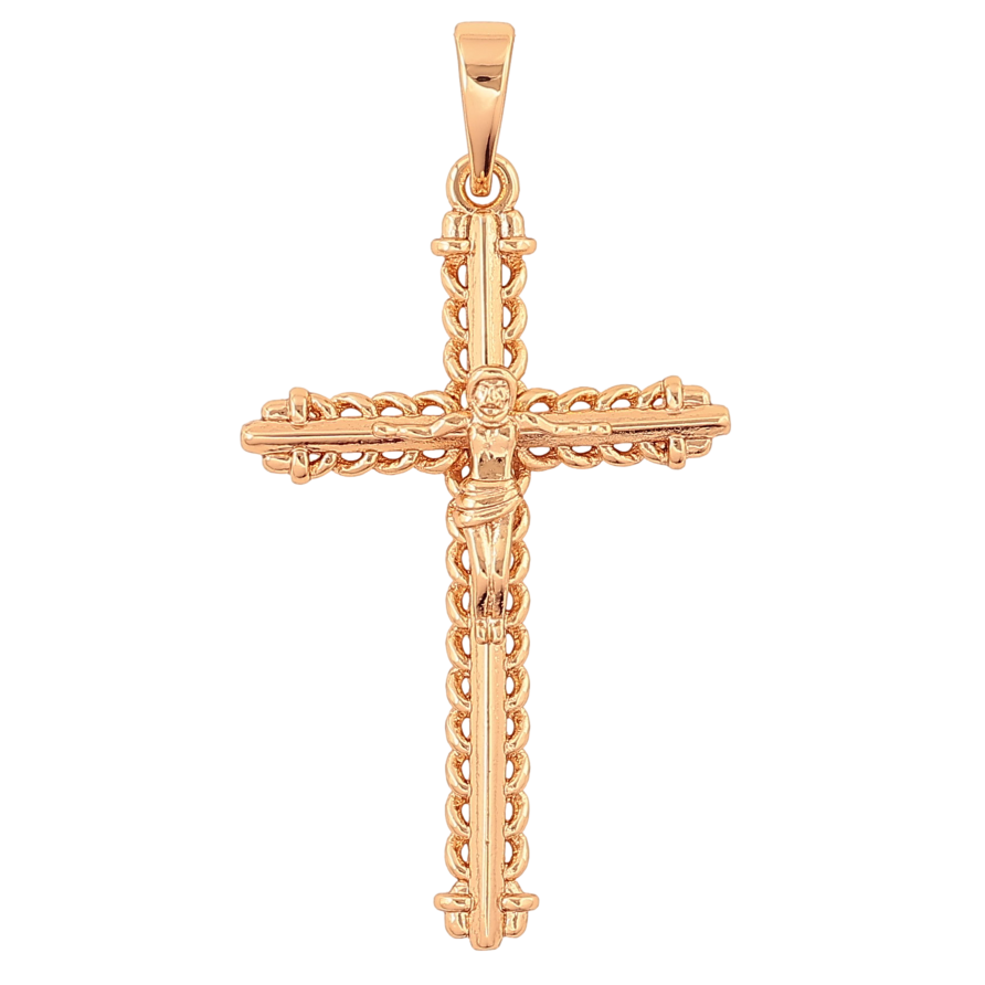 Кулон Xuping цвет Позолота 18K "Крест с Распятием" для цепочки до 6мм фото №1 Кулон Xuping цвет Позолота 18K "Крест с Распятием" для цепочки до 6мм фото №1