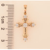 Кулон Xuping колір Позолота 18K "Хрест з кристалами" для ланцюжка до 6мм фото №2 Кулон Xuping колір Позолота 18K "Хрест з кристалами" для ланцюжка до 6мм фото №2