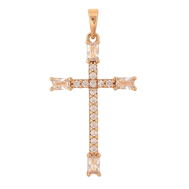 Кулон Xuping колір Позолота 18K "Хрест з кристалами" для ланцюжка до 6мм фото №20 Кулон Xuping колір Позолота 18K "Хрест з кристалами" для ланцюжка до 6мм фото №20