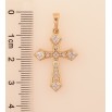 Кулон Xuping колір Позолота 18K "Хрест з кристалами" для ланцюжка до 6мм фото №2 Кулон Xuping колір Позолота 18K "Хрест з кристалами" для ланцюжка до 6мм фото №2
