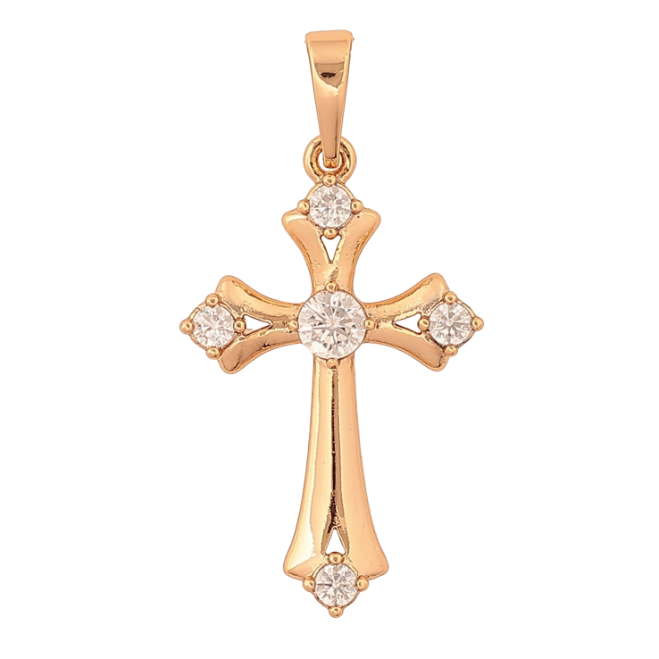 Кулон Xuping колір Позолота 18K "Хрест з кристалами" для ланцюжка до 6мм фото №11 Кулон Xuping колір Позолота 18K "Хрест з кристалами" для ланцюжка до 6мм фото №11