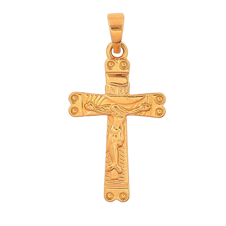Кулон Xuping колір Позолота 18K "Хрест з Розп'яттям" для ланцюжка до 5мм фото №10