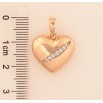 Кулон Xuping цвет Позолота 18K "Сердечко с кристаллами" для цепочки до 6мм фото №2