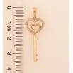 Кулон Xuping колір Позолота 18K "Ключик з кристалами" для ланцюжка до 6мм фото №2