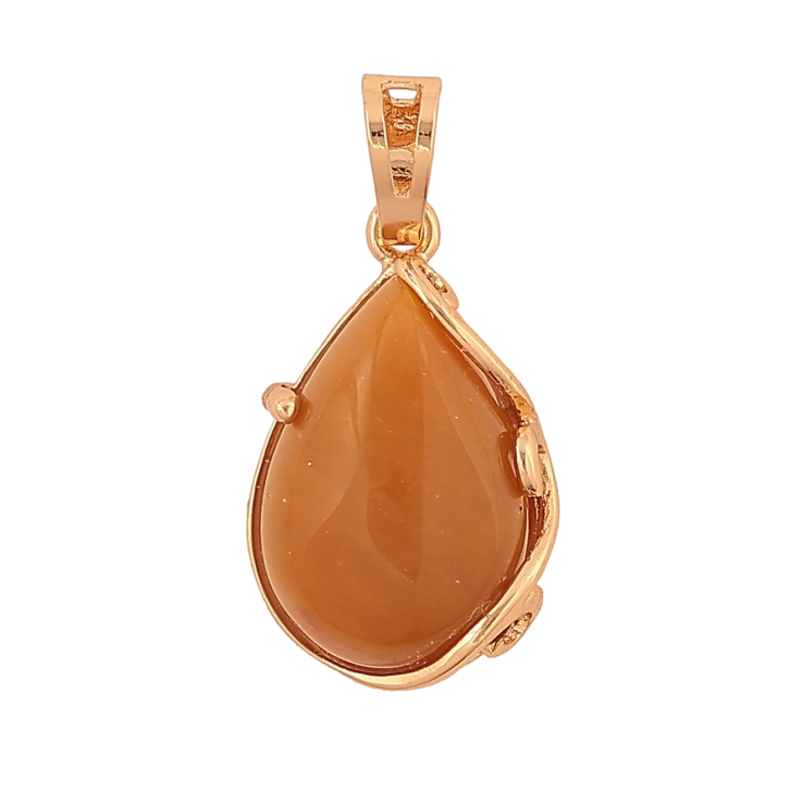 Кулон Xuping колір Позолота 18K "Крапелька з коричневим каменем" для ланцюжка до 5мм фото №18