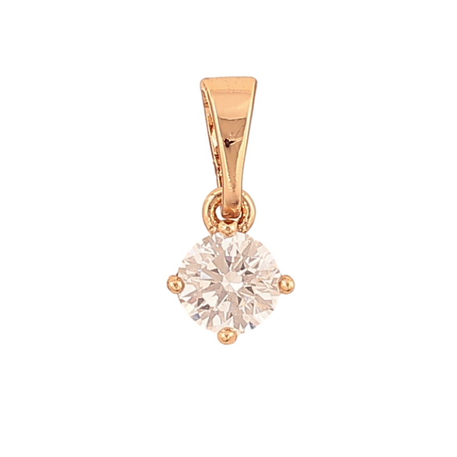 Кулон Xuping цвет Позолота 18K "Кристалл, ø 5мм" для цепочки до 5мм фото №1