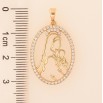 Кулон Xuping цвет Позолота 18K "Ладанка Дева Мария с младенцем" для цепочки до 5мм фото №2