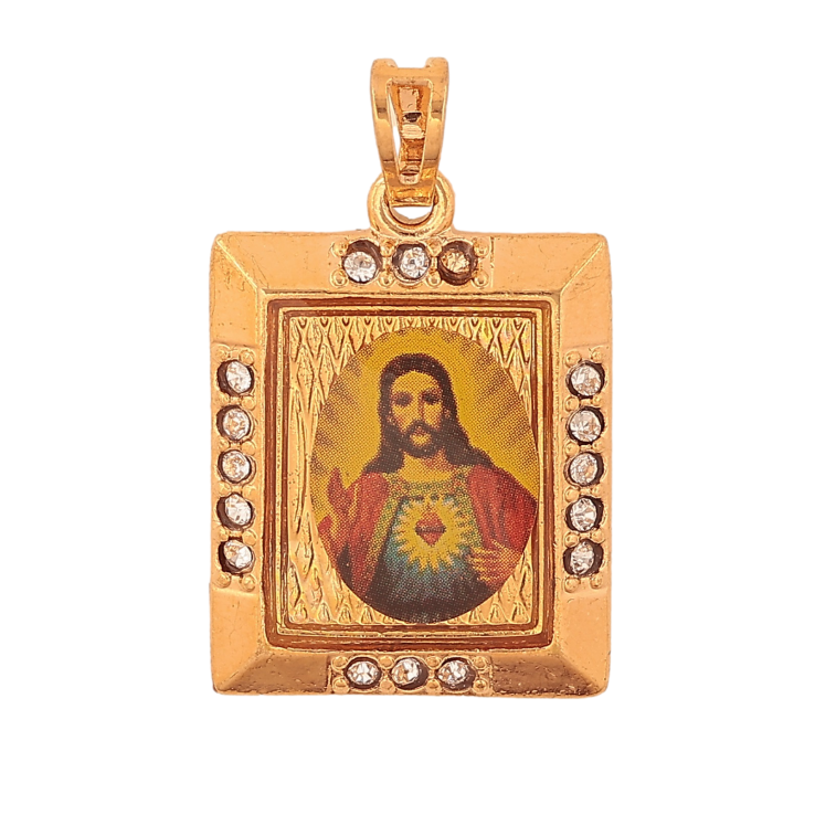 Кулон Xuping цвет Позолота 18K "Ладанка Иисус Христос" для цепочки до 6мм фото №20