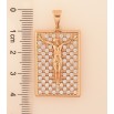 Кулон Xuping цвет Позолота 18K "Ладанка Распятие с инкрустацией кристаллами" для цепочки до 7мм фото №2 Кулон Xuping цвет Позолота 18K "Ладанка Распятие с инкрустацией кристаллами" для цепочки до 7мм фото №2