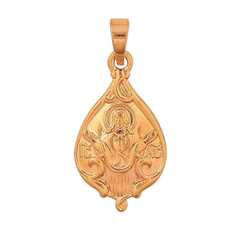 Кулон Xuping цвет Позолота 18K "Ладанка Иисус Христос" для цепочки до 5мм фото №3
