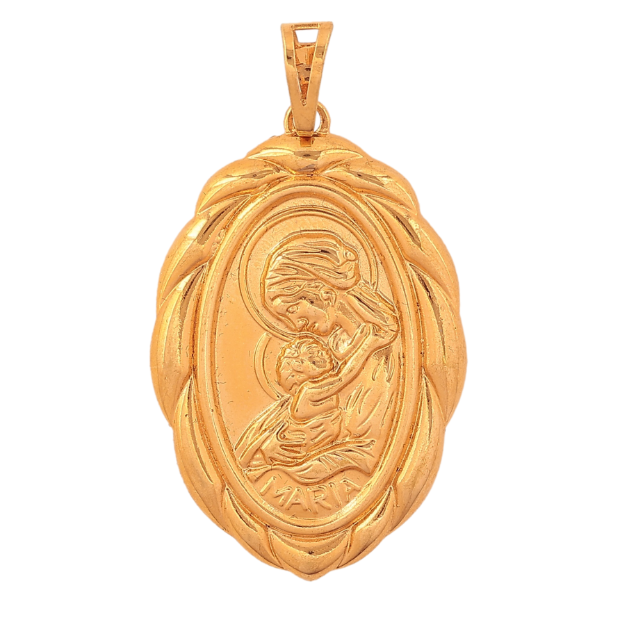 Кулон Xuping цвет Позолота 18K "Ладанка Дева Мария с младенцем" для цепочки до 7мм фото №1 Кулон Xuping цвет Позолота 18K "Ладанка Дева Мария с младенцем" для цепочки до 7мм фото №1