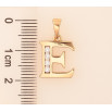 Кулон Xuping цвет Позолота 18K "Буква E" для цепочки до 5мм фото №2
