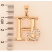 Кулон Xuping цвет Позолота 18K "Буква H с сердечком" для цепочки до 7мм фото №2