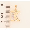 Кулон Xuping цвет Позолота 18K "Буква K" для цепочки до 5мм фото №2