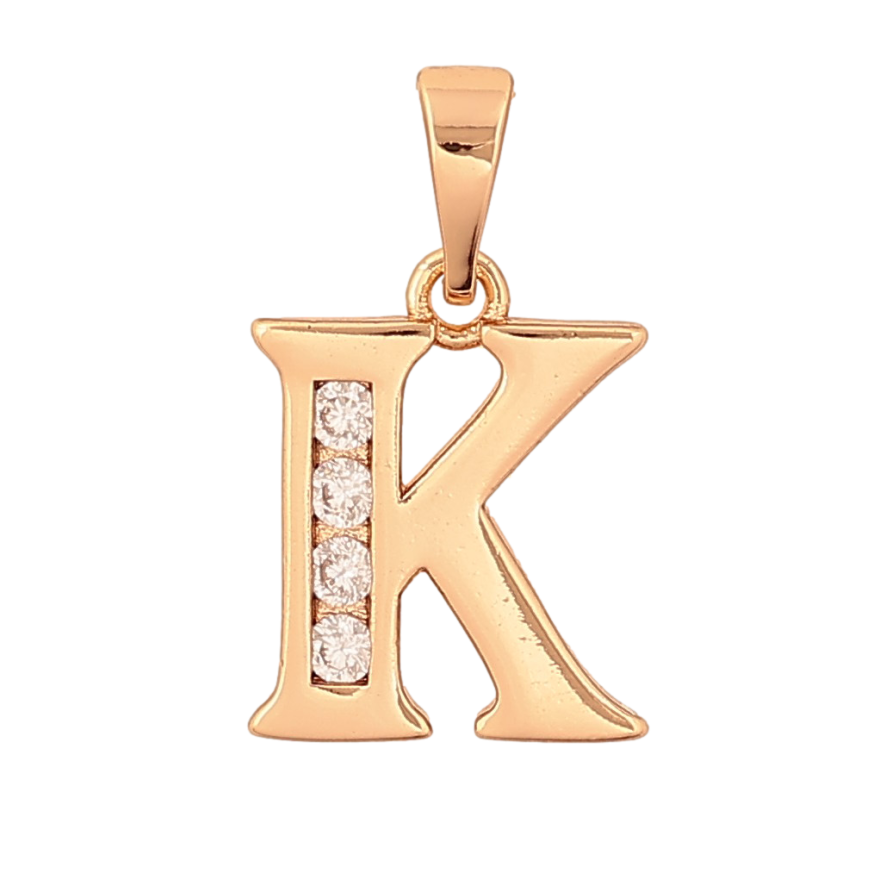 Кулон Xuping цвет Позолота 18K "Буква K" для цепочки до 5мм фото №1