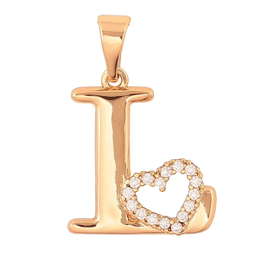 Кулон Xuping цвет Позолота 18K "Буква L с сердечком" для цепочки до 7мм фото №1 Кулон Xuping цвет Позолота 18K "Буква L с сердечком" для цепочки до 7мм фото №1