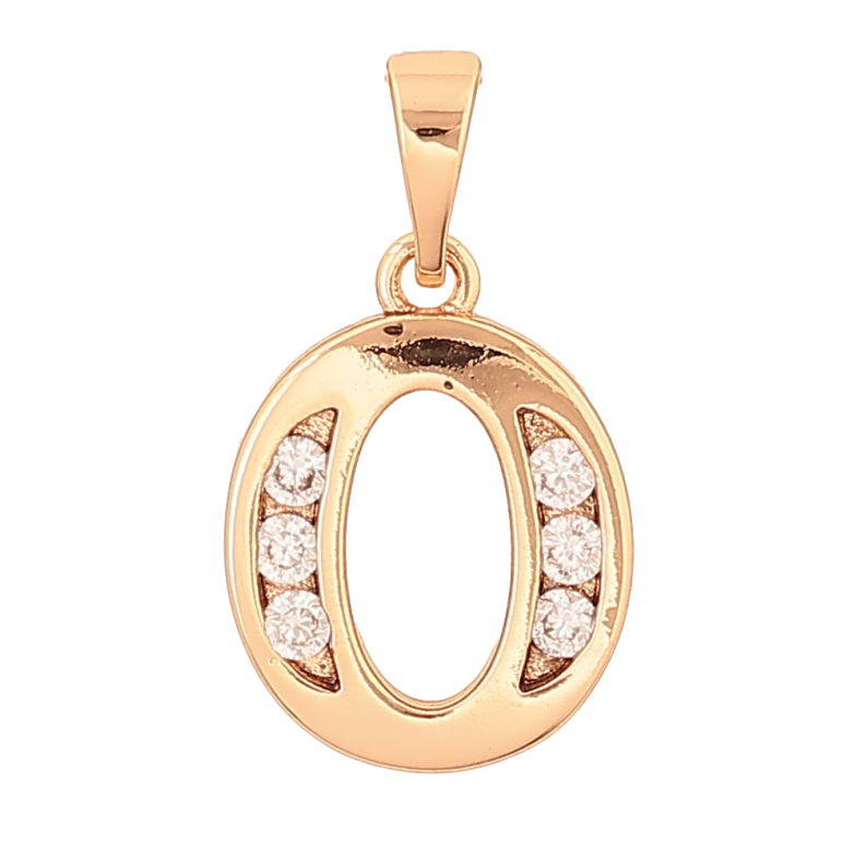 Кулон Xuping цвет Позолота 18K "Буква O" для цепочки до 5мм фото №1