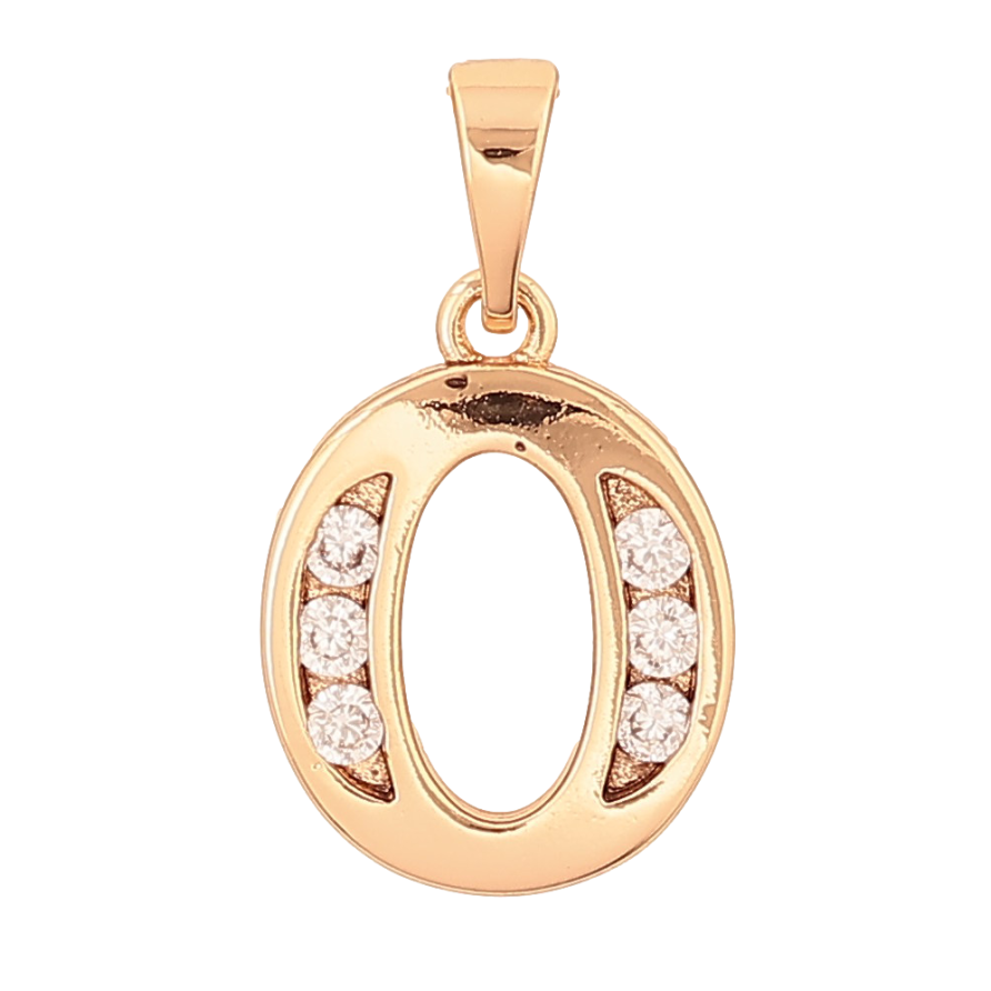 Кулон Xuping цвет Позолота 18K "Буква O" для цепочки до 5мм фото №1