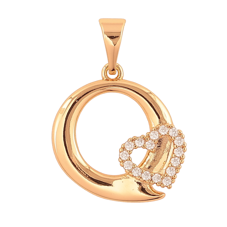 Кулон Xuping цвет Позолота 18K "Буква Q с сердечком" для цепочки до 7мм фото №1 Кулон Xuping цвет Позолота 18K "Буква Q с сердечком" для цепочки до 7мм фото №1