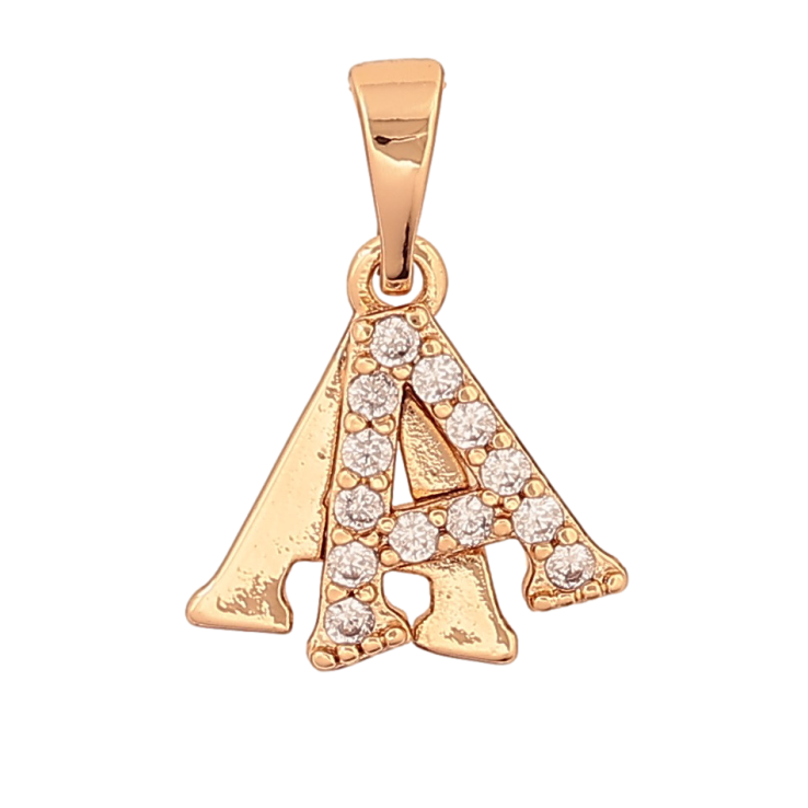Кулон Xuping цвет Позолота 18K "Буква А" для цепочки до 5мм фото №2