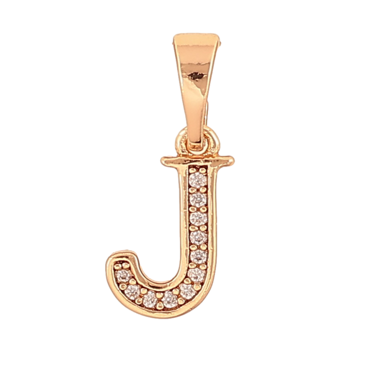 Кулон Xuping цвет Позолота 18K "Буква J" для цепочки до 5мм фото №4