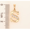 Кулон Xuping цвет Позолота 18K "Буква S" для цепочки до 5 мм фото №2