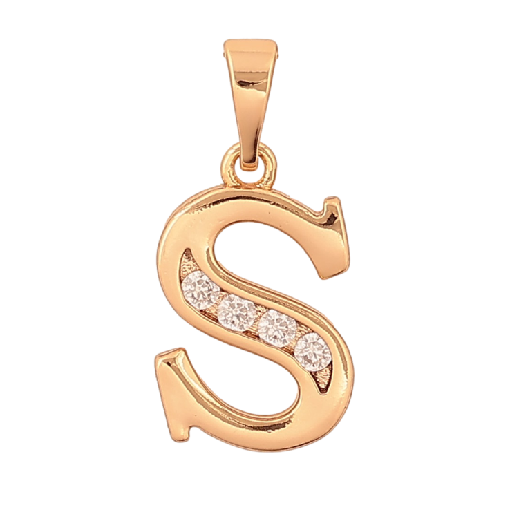 Кулон Xuping цвет Позолота 18K "Буква S" для цепочки до 5 мм фото №17 Кулон Xuping цвет Позолота 18K "Буква S" для цепочки до 5 мм фото №17